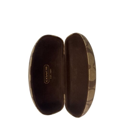 Coach Eyeglass Case Hard Shell Logo Print Sunglasses Holder Accessory - Picture 4 of 10